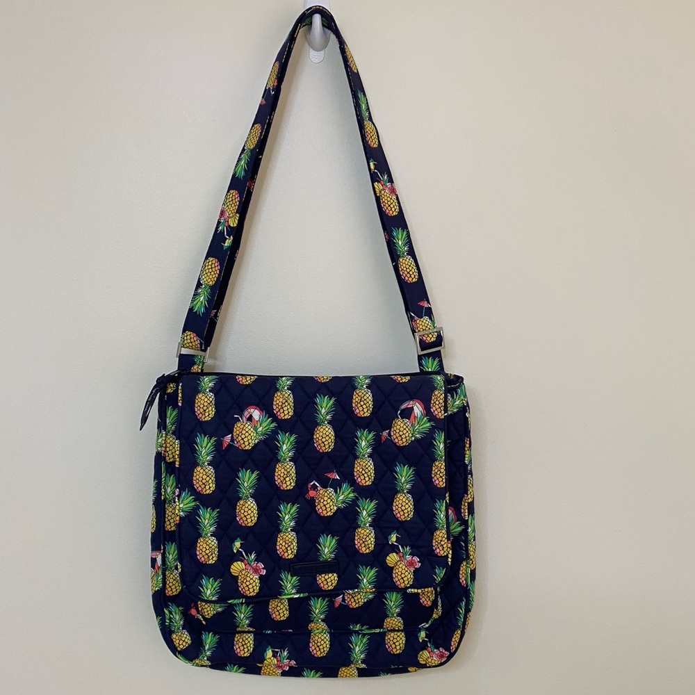 Vera Bradley Essential Mailbag Crossbody Pineapple Print Toucan Party Bag NWT